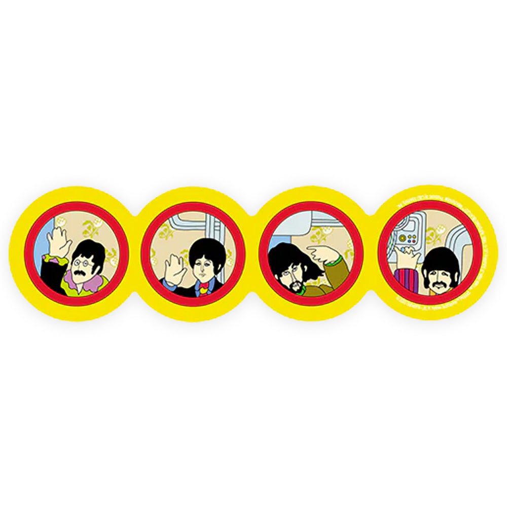 THE BEATLES ビートルズ (結成 65周年 ) - Yellow Submarine Windows / ステッカー 【公式 / オフィシャル】