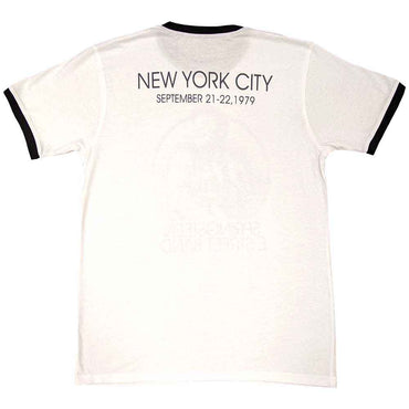 【予約商品】 BRUCE SPRINGSTEEN ブルーススプリングスティーン (11月 映画公開 記念 ) - NYC / White / バックプリントあり / リンガー / Tシャツ / メンズ