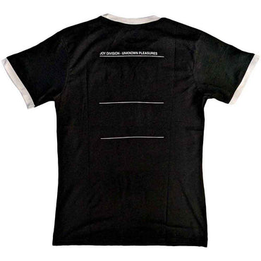 JOY DIVISION - Unknown Pleasures / Black / Back Print / Ringer / Men's T-Shirt