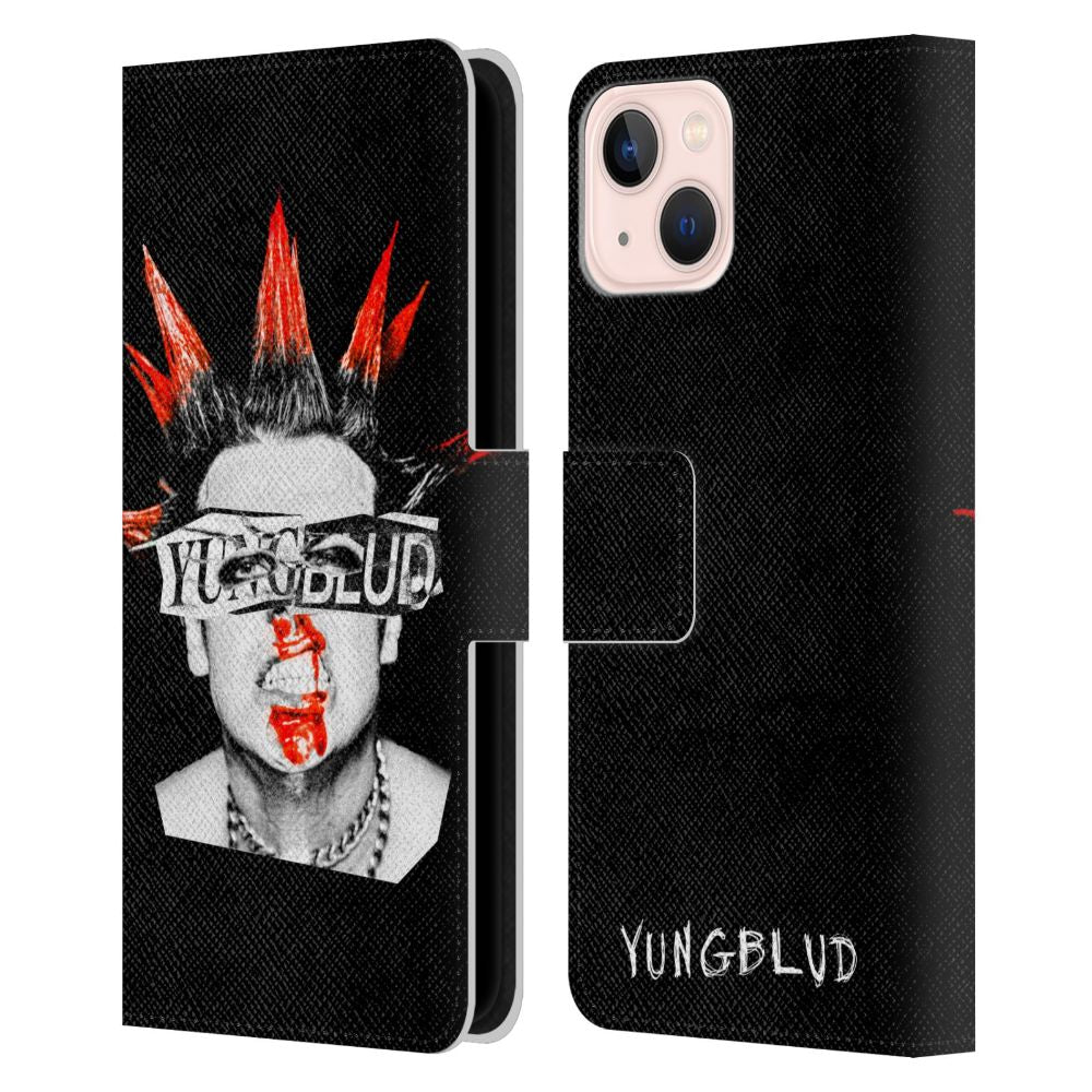 YUNGBLUD ヤングブラッド - Graphics / Face レザー手帳型 / Apple iPhoneケース - PGS