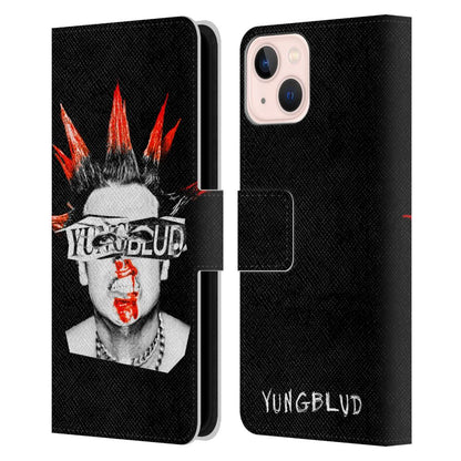 YUNGBLUD ヤングブラッド - Graphics / Face レザー手帳型 / Apple iPhoneケース - PGS