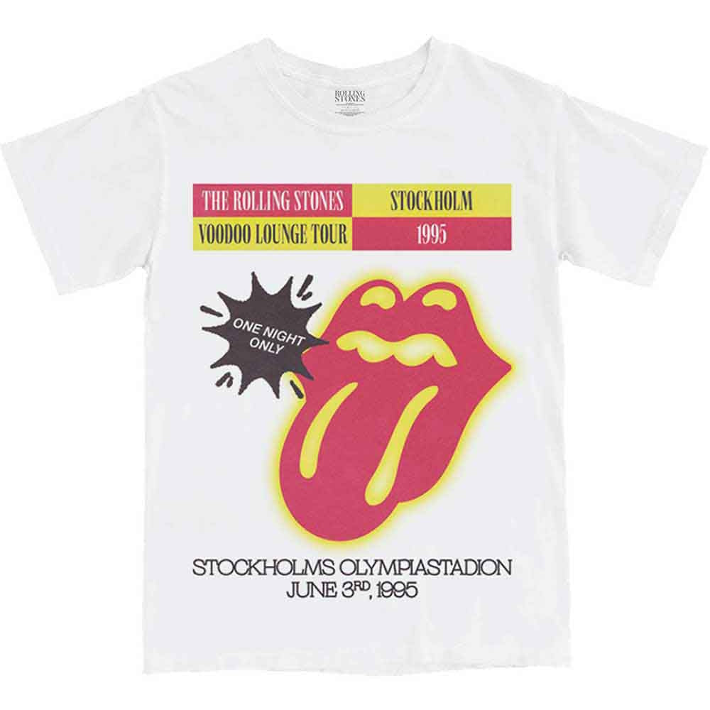 【予約商品】 ROLLING STONES ローリングストーンズ (来日 35周年 記念 ) - Stockholm '95 / White / Tシャツ / メンズ 【公式 / オフィシャル】