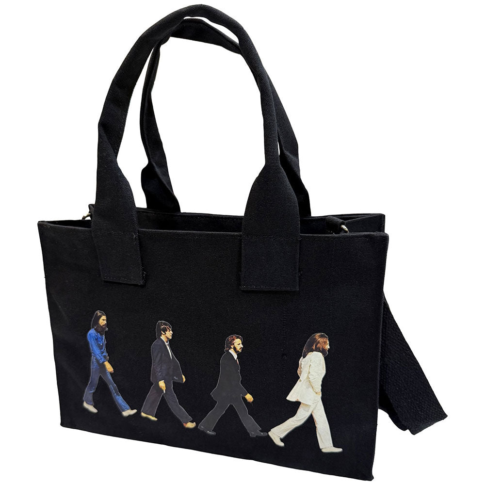 【予約商品】 THE BEATLES ビートルズ (結成 65周年 ) - Abbey Road & Drop T Logo / Black / Back Print / トートバッグ 【公式 / オフィシャル】