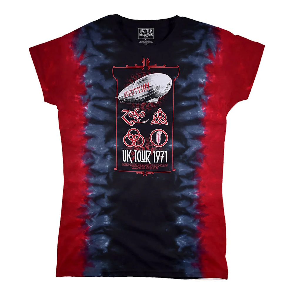 LED ZEPPELIN レッドツェッペリン (公式 映画公開 記念 ) - Uk Tour 1971 / タイダイ / Tシャツ / レディース 【公式 / オフィシャル】