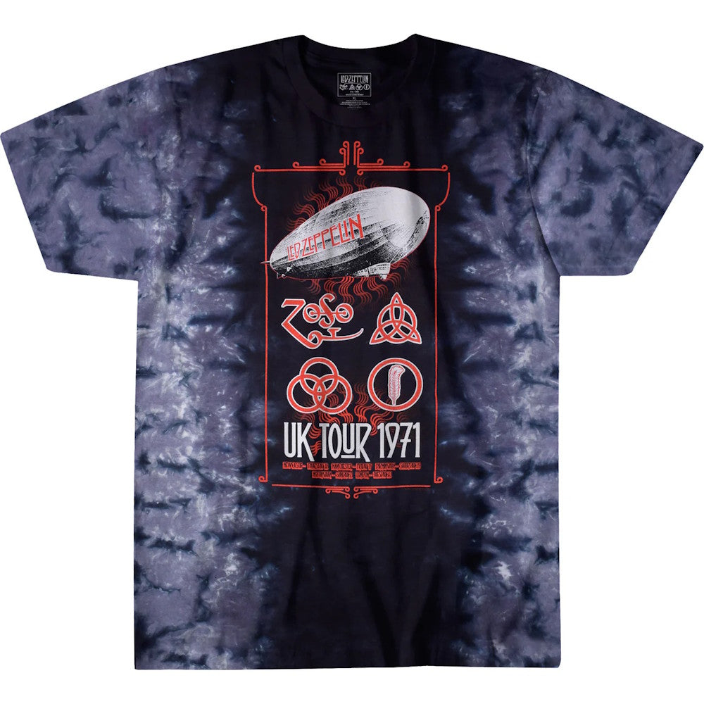 LED ZEPPELIN レッドツェッペリン (公式 映画公開 記念 ) - Uk Tour 1971  / タイダイ / Tシャツ / メンズ 【公式 / オフィシャル】