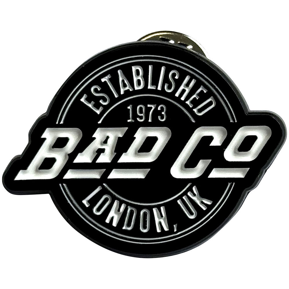 BAD COMPANY バッドカンパニー - Est. 1973 Circle Logo / メタル・ピンバッジ / バッジ 【公式 / オフィシャル】