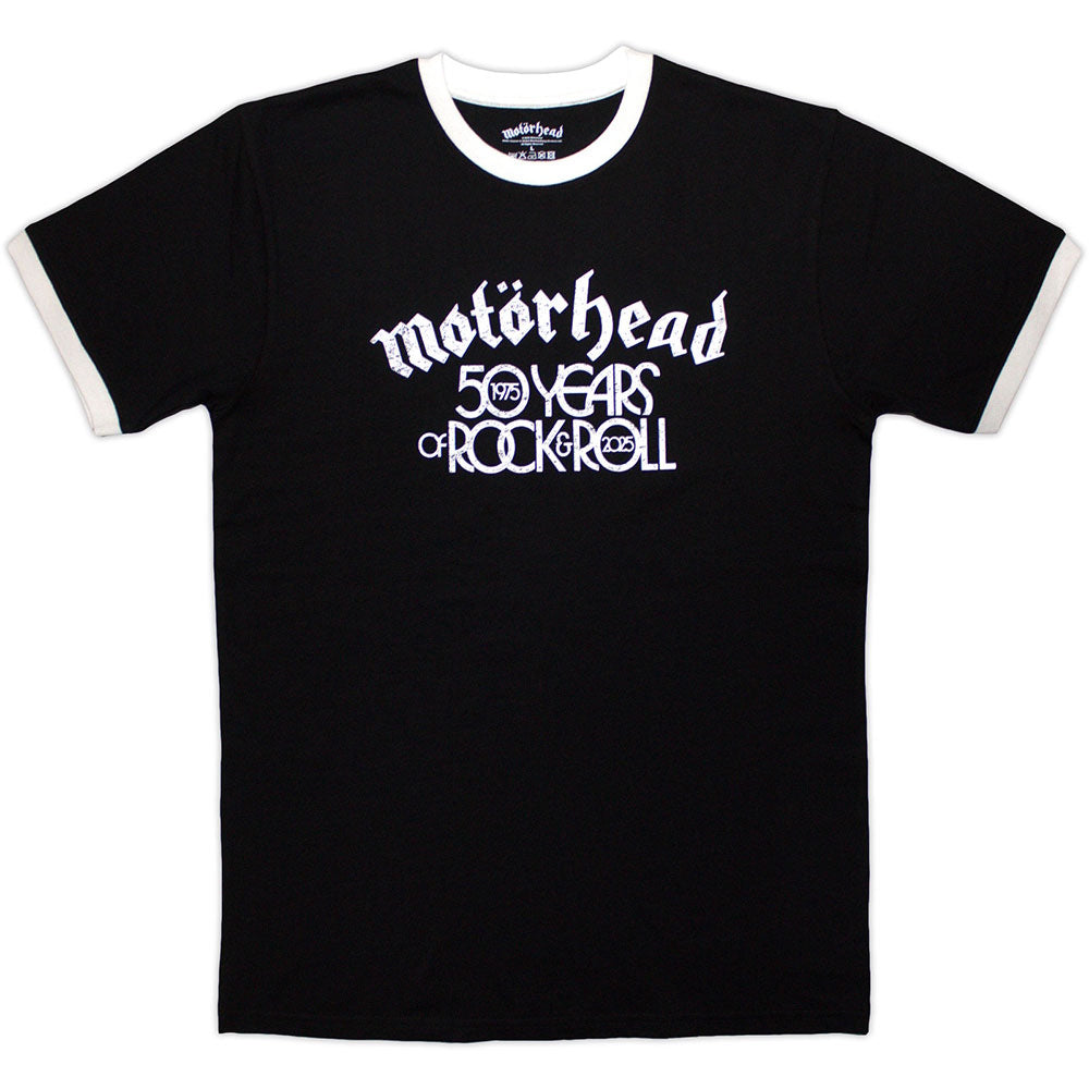 MOTORHEAD - (デビュー 50周年 レミー没後 10年 ) - 50 Years Text Lock Up Ringer / ECO-TEE / リンガー