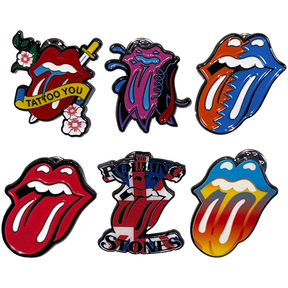 【予約商品】 ROLLING STONES ローリングストーンズ (来日 35周年 記念 ) - Tongues Evolution 1 / ピンバッジセット / バッジ 【公式 / オフィシャル】