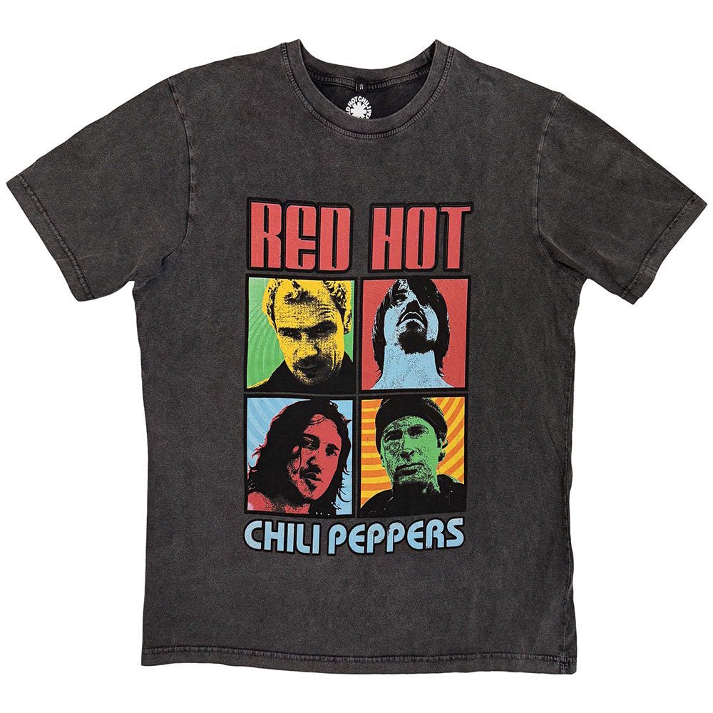 RED HOT CHILI PEPPERS レッドホットチリペッパーズ (来日 35周年 ) - Portrait Photos / Stone Wash / Tシャツ / メンズ - PGS