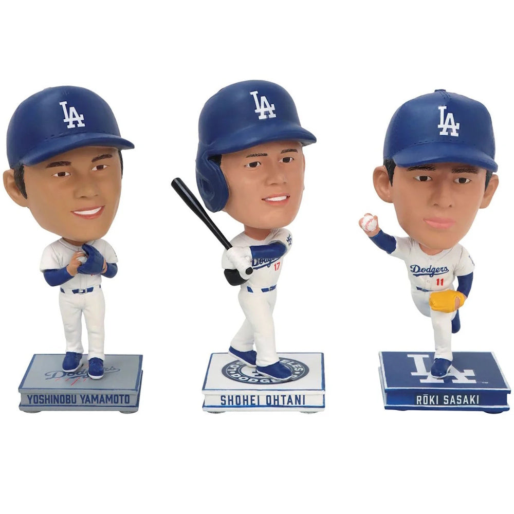 LOS ANGELES DODGERS（MLB） - MLB公式 ドジャース 日本人スター選手 大谷翔平 山本由伸 佐々木朗希 / 限定ビッグヘッド・ミニボブルヘッド 3体セット