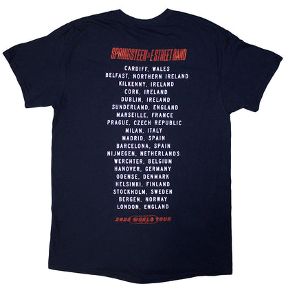 【予約商品】 BRUCE SPRINGSTEEN ブルーススプリングスティーン (11月 映画公開 記念 ) - Tour '24 Guitar Photo / バックプリントあり / 2024年ツアー会場限定販売 / Tシャツ / メンズ