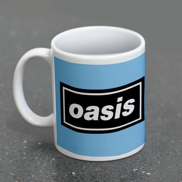 OASIS オアシス (10月 来日 記念 ) - LOGO BLUE WHITE POD MUG / マグカップ