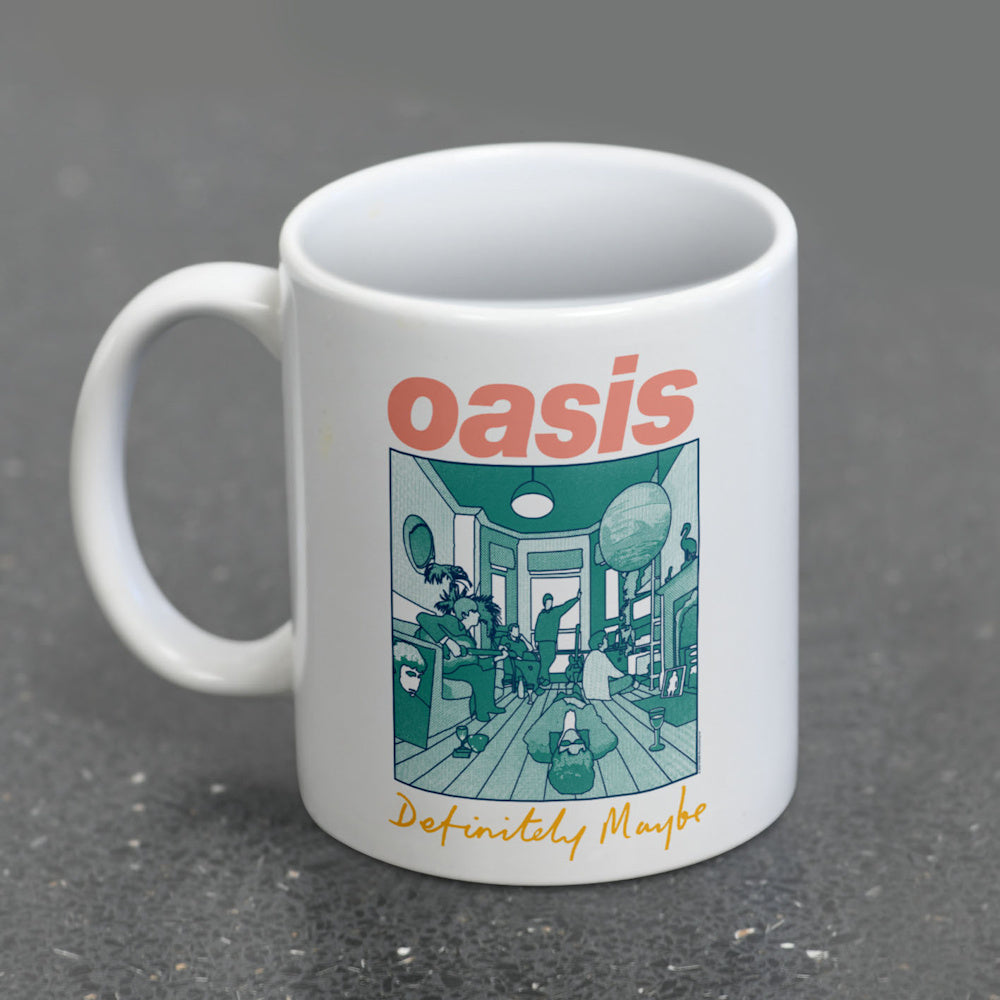 OASIS オアシス (10月 来日 記念 ) - DEFINITELY MAYBE WHITE POD MUG / マグカップ 【公式 / オフィシャル】