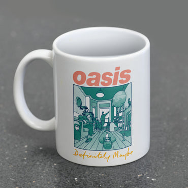 OASIS オアシス (10月 来日 記念 ) - DEFINITELY MAYBE WHITE POD MUG / マグカップ 【公式 / オフィシャル】