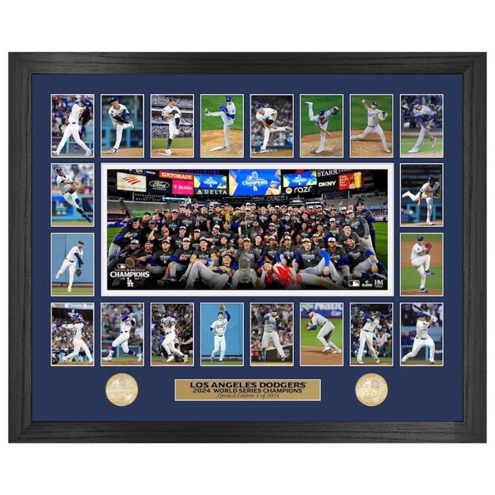 LOS ANGELES DODGERS（MLB） - ワールドシリーズ優勝記念 フレーム 2枚のブロンズ製記念コインMLB公式 / 限定2024枚