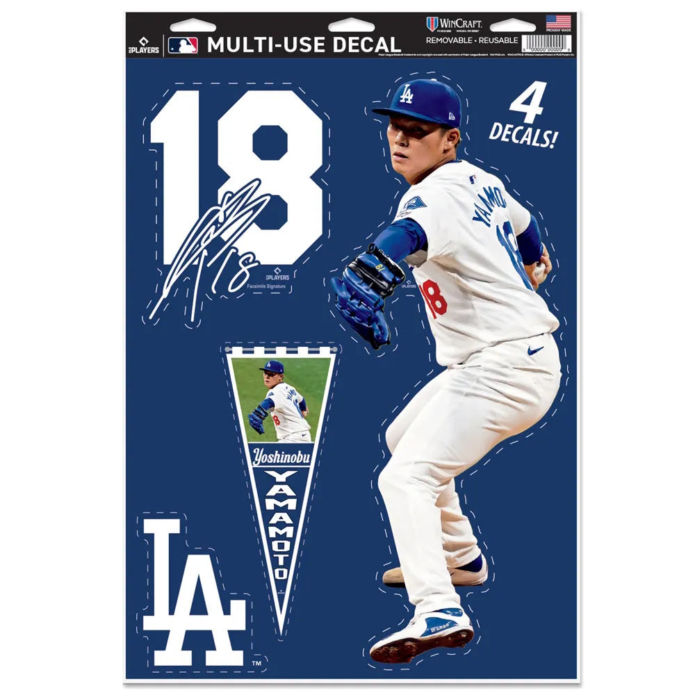 YOSHINOBU YAMAMOTO 山本由伸 - PLAYERS CHOICE DIAMOND CLUB(R) Multi-Use Decal / ステッカー 【公式 / オフィシャル】