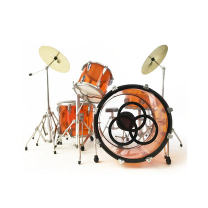 LED ZEPPELIN - (公式 映画公開 記念 ) - Vistalite Transparent Amber Tribute Zep Mini Drum Set Replica Collectible
