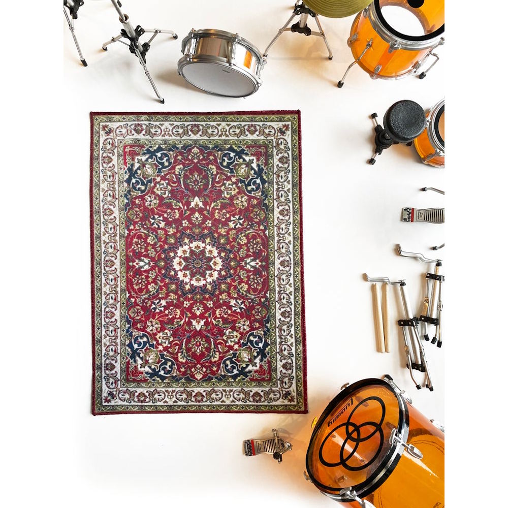 LED ZEPPELIN - (来日 55周年 ) - Vintage Drum Rug - Miniature for 1:4 Scale Drum Kit Models