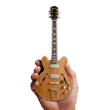 【予約商品】 JOHN LENNON ジョンレノン (生誕 85年 ) - Epiphone 1965 Revolution Natural Casino 1:4 Scale Miniature Guitar Model / ミニチュア楽器