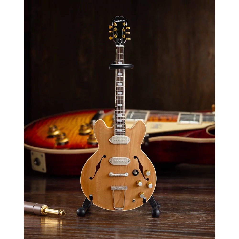 【予約商品】 JOHN LENNON ジョンレノン (生誕 85年 ) - Epiphone 1965 Revolution Natural Casino 1:4 Scale Miniature Guitar Model / ミニチュア楽器 - PGS