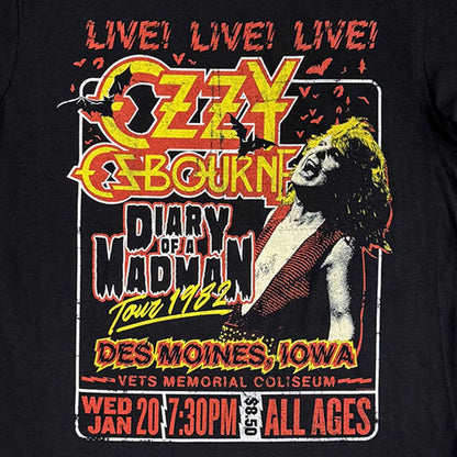 【予約商品】 OZZY OSBOURNE オジーオズボーン (追悼 ) - Diary of a Madman Tour / Tシャツ / メンズ