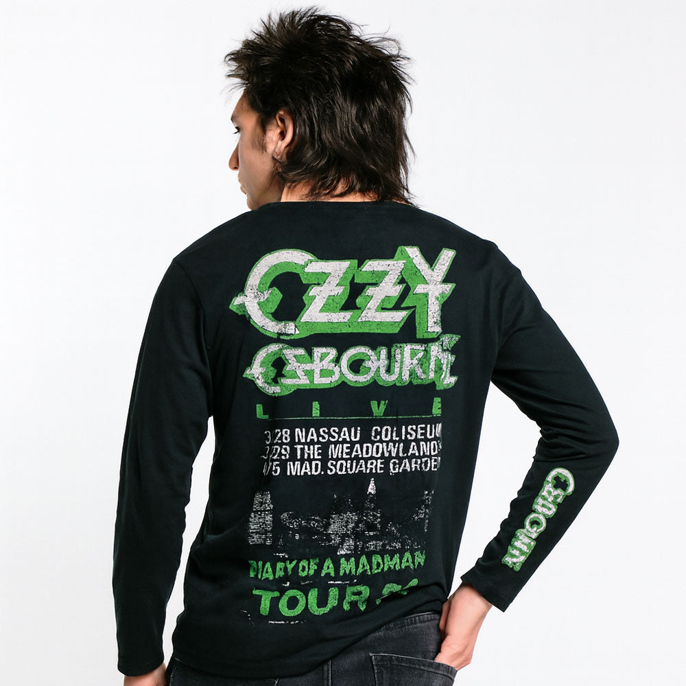 【予約商品】 OZZY OSBOURNE オジーオズボーン (追悼 ) - Madman Loose / バックプリントあり / スリーブプリントあり / 長袖 / Tシャツ / メンズ