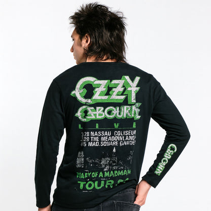 【予約商品】 OZZY OSBOURNE オジーオズボーン (追悼 ) - Madman Loose / バックプリントあり / スリーブプリントあり / 長袖 / Tシャツ / メンズ