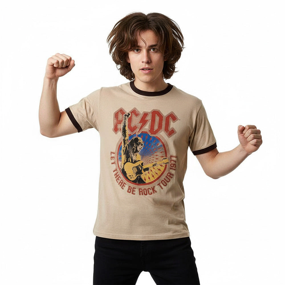 
                  
                    AC/DC エーシーディーシー (Back in Black 45周年 ) - Let There Be Rock Tour '77 / リンガー / Tシャツ / メンズ 【公式 / オフィシャル】
                  
                
