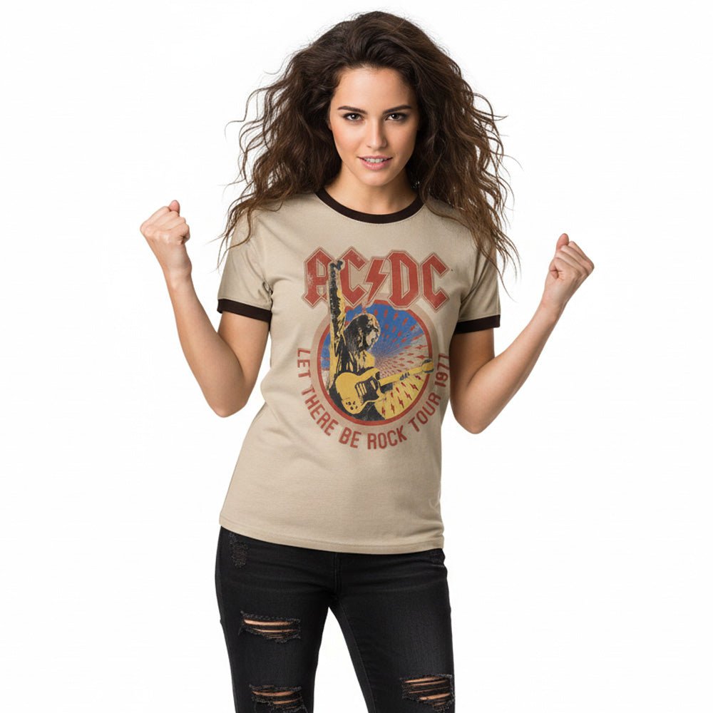 AC/DC エーシーディーシー (Back in Black 45周年 ) - Let There Be Rock Tour '77 / リンガー / Tシャツ / メンズ - PGS