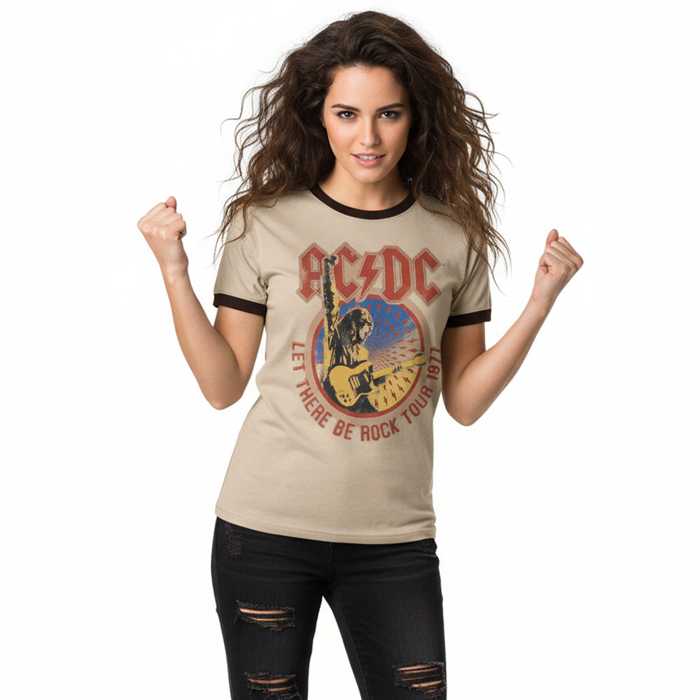 
                  
                    AC/DC エーシーディーシー (Back in Black 45周年 ) - Let There Be Rock Tour '77 / リンガー / Tシャツ / メンズ 【公式 / オフィシャル】
                  
                