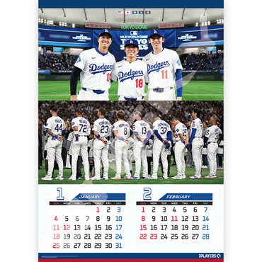 【予約商品】 LOS ANGELES DODGERS（MLB） ロサンゼルスドジャース - ロサンゼルス・ドジャース 2026年カレンダー / 壁掛け / カレンダー・ダイアリー