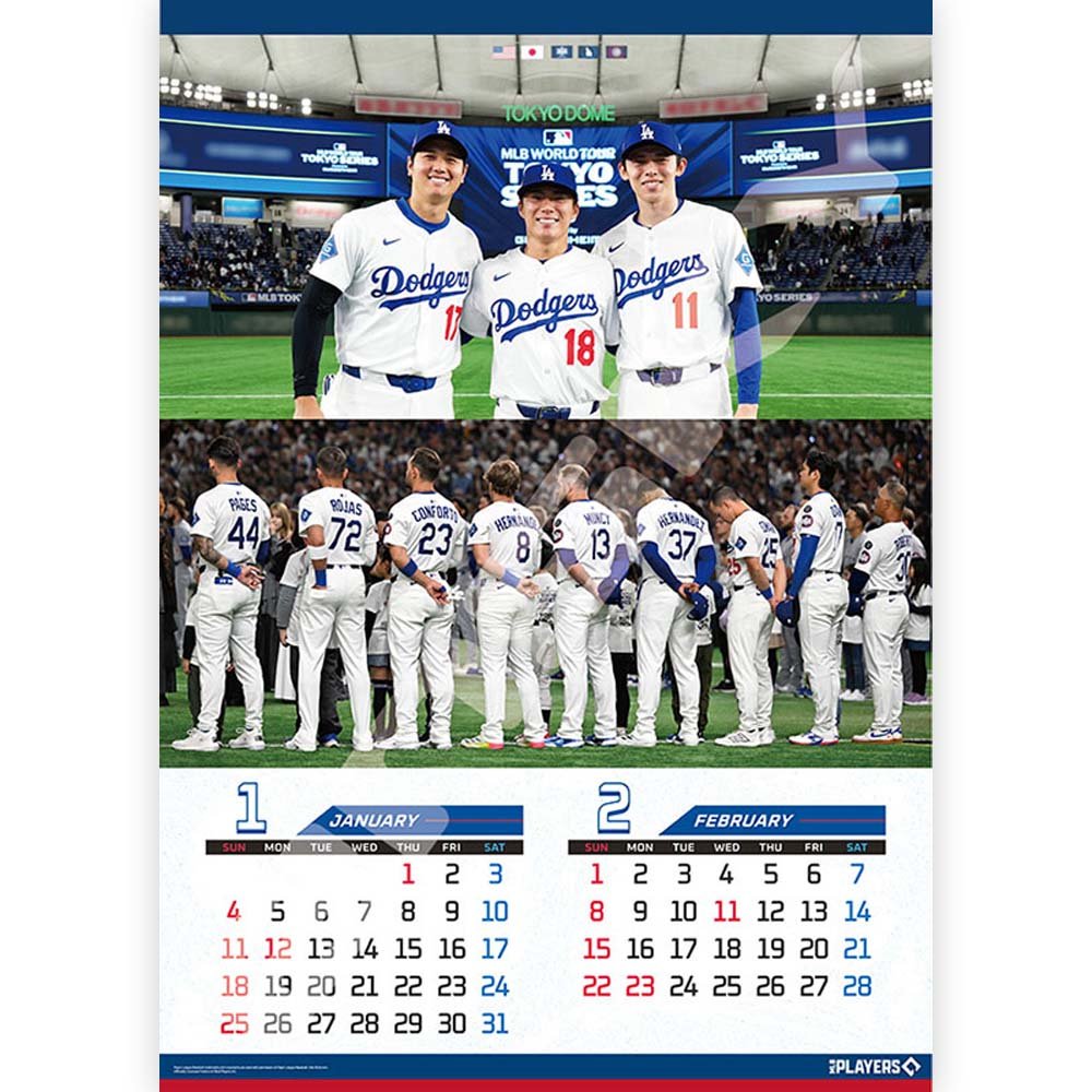 LOS ANGELES DODGERS（MLB） ロサンゼルスドジャース - ロサンゼルス・ドジャース 2026年カレンダー / 壁掛け / カレンダー・ダイアリー - PGS