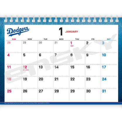 【予約商品】 LOS ANGELES DODGERS（MLB） ロサンゼルスドジャース - 卓上 ロサンゼルス・ドジャース 2026年カレンダー / カレンダー・ダイアリー