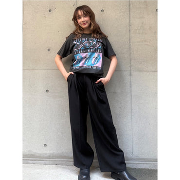 ROLLING STONES ローリングストーンズ (来日 35周年 記念 ) - STEEL WHEELS RECOLOR （復刻ツアーTシリーズ） / Tシャツ / メンズ