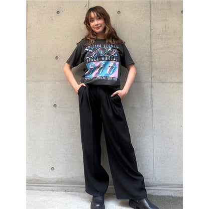 ROLLING STONES ローリングストーンズ (来日 35周年 記念 ) - STEEL WHEELS RECOLOR （復刻ツアーTシリーズ） / Tシャツ / メンズ