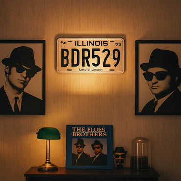 BLUES BROTHERS (45th Anniversary) - BLUESMOBILE LICENSE PLATE / Interior Ornament