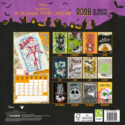 NIGHTMARE BEFORE CHRISTMAS ナイトメアー・ビフォア・クリスマス - Official 2026 30x30cm Square Calendar / カレンダー・ダイアリー（NIGHTMARE BEFORE CHRISTMAS）公式グッズ - PGS
