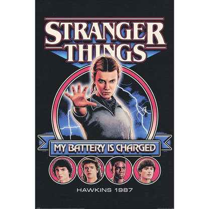STRANGER THINGS ストレンジャー・シングス (シーズン5 2025年配信決定 ) - MY BATTERY IS CHARGED / ポスター（STRANGER THINGS）公式グッズ - PGS