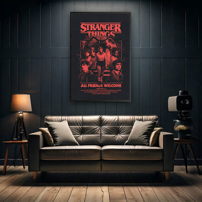 STRANGER THINGS ストレンジャー・シングス (シーズン5 2025年配信決定 ) - ALL FRIENDS WELCOME / ポスター（STRANGER THINGS）公式グッズ - PGS