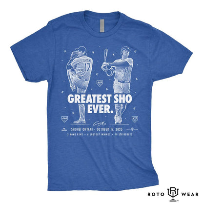 【予約商品】 SHOHEI OHTANI 大谷翔平 - Greatest Sho Ever / RotoWear（ブランド） / Tシャツ / メンズ（SHOHEI OHTANI）公式グッズ - PGS