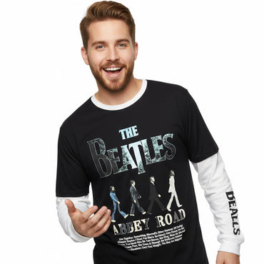 THE BEATLES ビートルズ (結成 65周年 ) - Abbey Road Infill / アームプリントあり / Tシャツ / メンズ