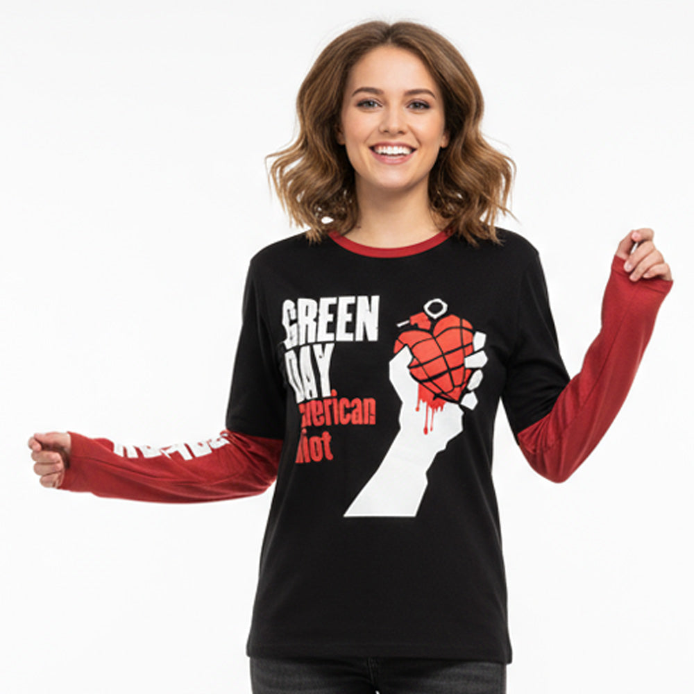 GREEN DAY グリーンデイ - American Idiot / アームプリントあり / Tシャツ / メンズ
