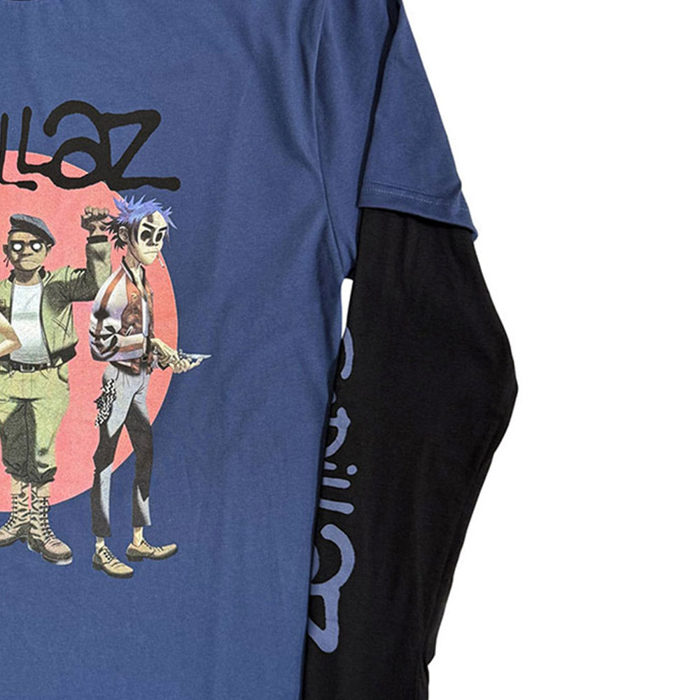 GORILLAZ ゴリラズ - Group Circle Rise / アームプリントあり / Tシャツ / メンズ