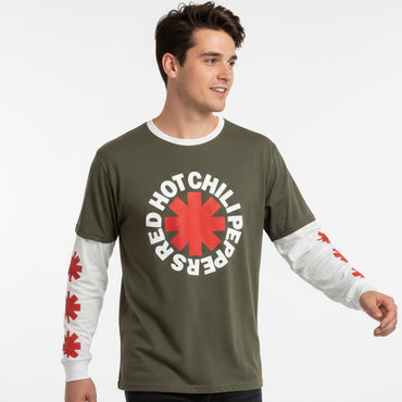 RED HOT CHILI PEPPERS レッドホットチリペッパーズ (来日 35周年 ) - Classic Asterisk / アームプリントあり / Tシャツ / メンズ