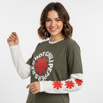 RED HOT CHILI PEPPERS レッドホットチリペッパーズ (来日 35周年 ) - Classic Asterisk / アームプリントあり / Tシャツ / メンズ