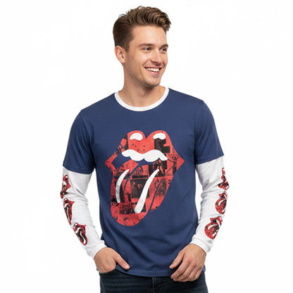 ROLLING STONES ローリングストーンズ (来日 35周年 記念 ) - Collage Tongue / アームプリントあり / Tシャツ / メンズ