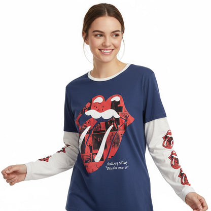 ROLLING STONES ローリングストーンズ (来日 35周年 記念 ) - Collage Tongue / アームプリントあり / Tシャツ / メンズ