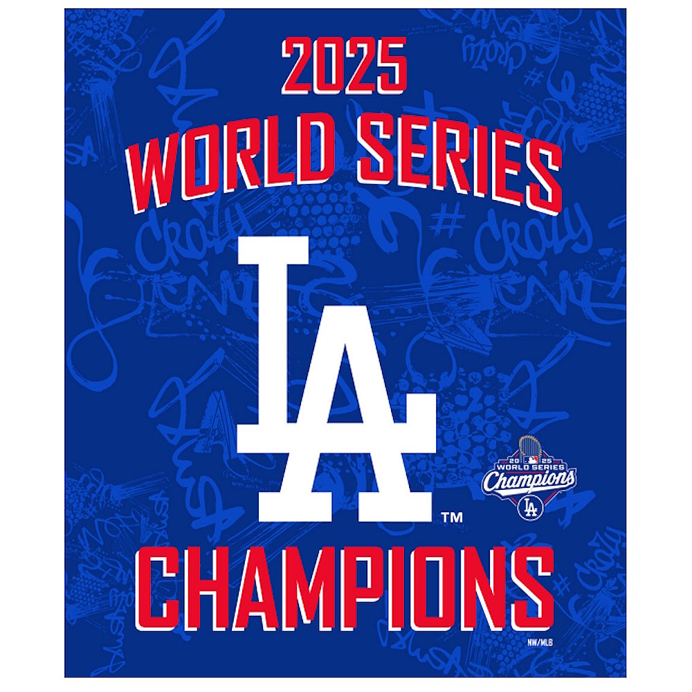 LOS ANGELES DODGERS（MLB） - 2025 ワールドシリーズ優勝記念グッズコレクション / Silk Touch Throw Blanket / Five Tool （約127×152cm）