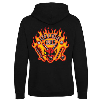 【予約商品】 STRANGER THINGS ストレンジャー・シングス (シーズン5 配信 記念 ) - HELLFIRE CLUB FLAMES / バックプリントあり / パーカー・スウェット / メンズ