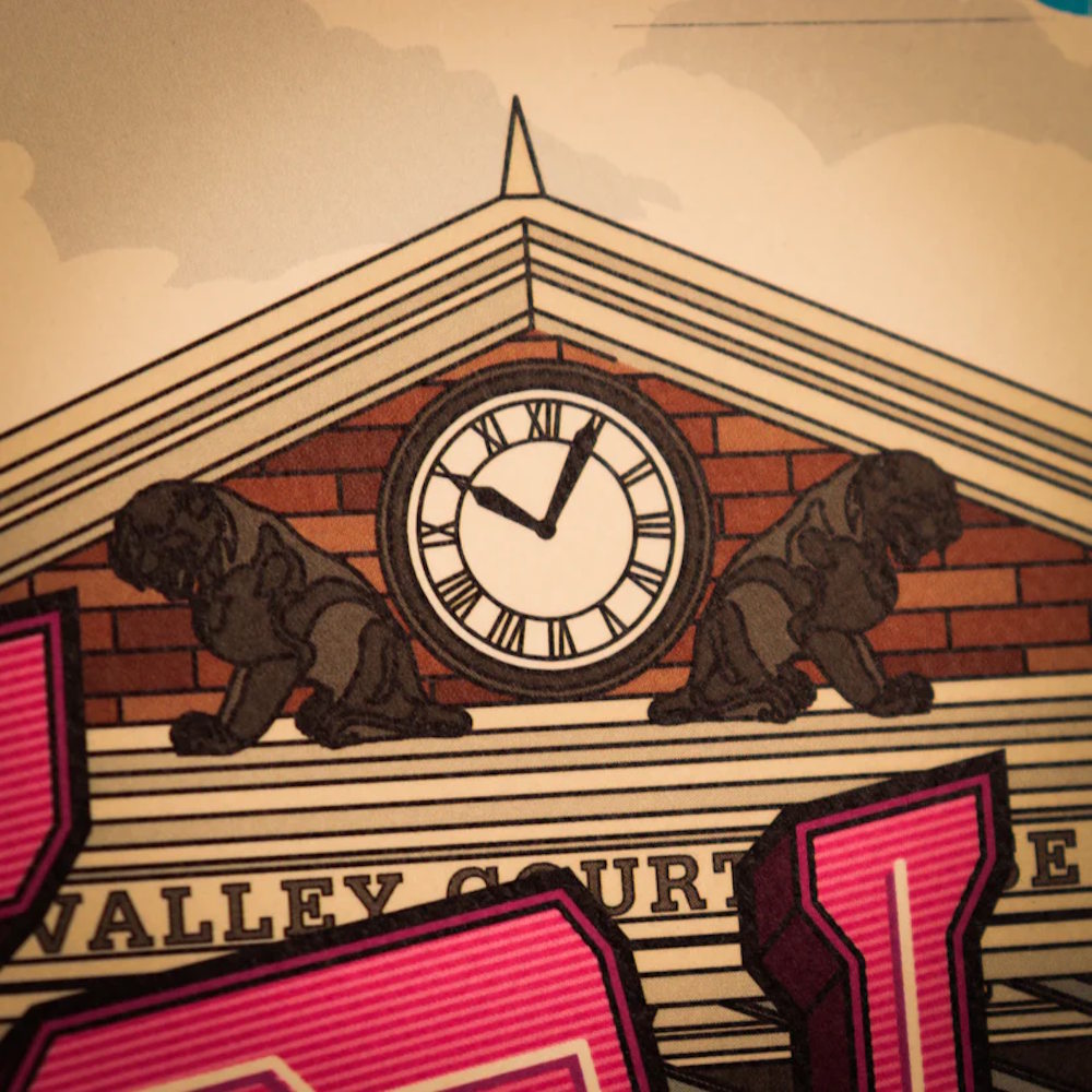BACK TO THE FUTURE バックトゥザフューチャー (劇場公開 40周年 ) - 40th Anniversary Hill Valley A3 Art Print / 世界限定995枚 / ポスター